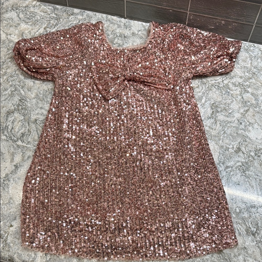 Sequin Rose Gold Dress